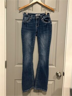 BAMBOO Dark Blue Flare Jeans
